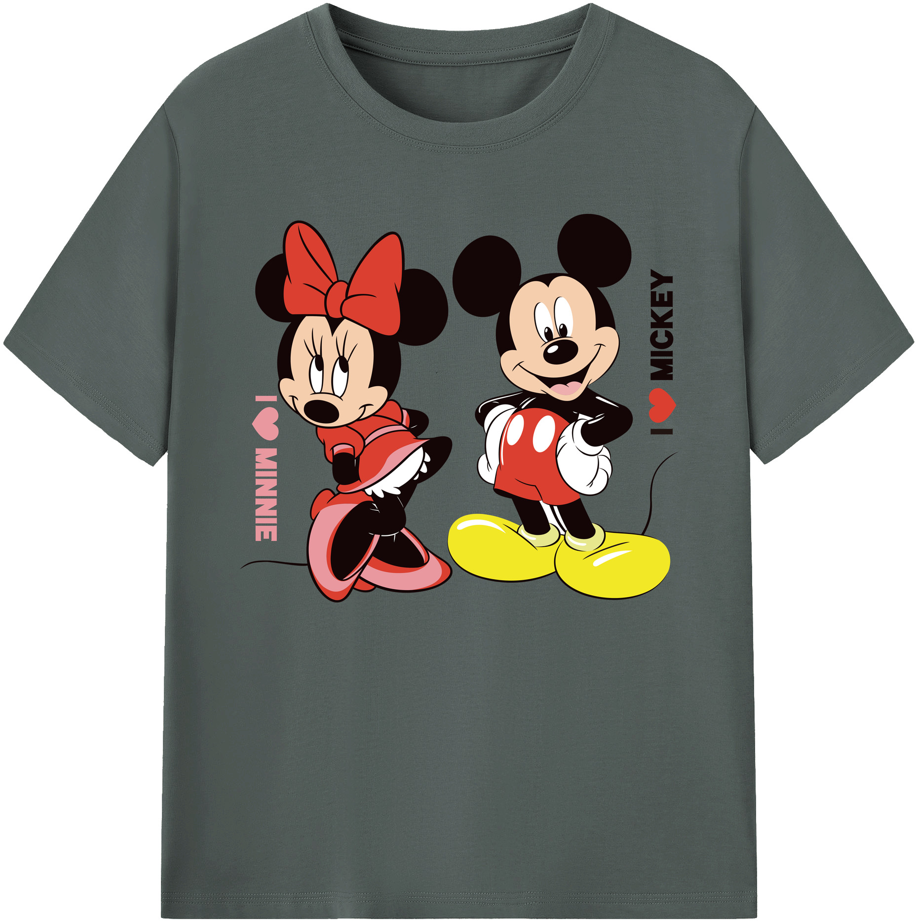 ミッキーマウス Mickey Mouse 綿100％ メンズ半袖Tシャツ｜肌触りやわらか＆通気性